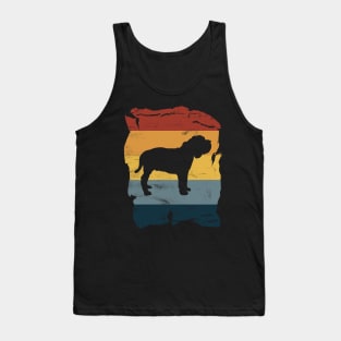 Neapolitan Mastiff Distressed Vintage Retro Silhouette Tank Top